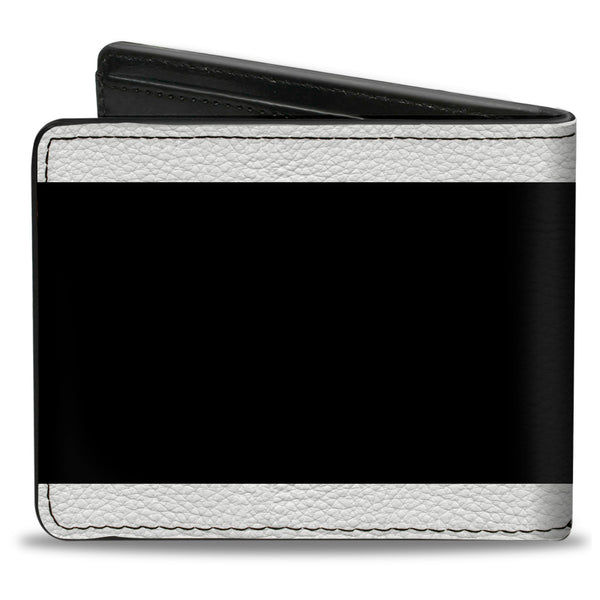 Buckle-Down Bi-Fold Wallet - SHELBY Tiffany Split Stripe White Black