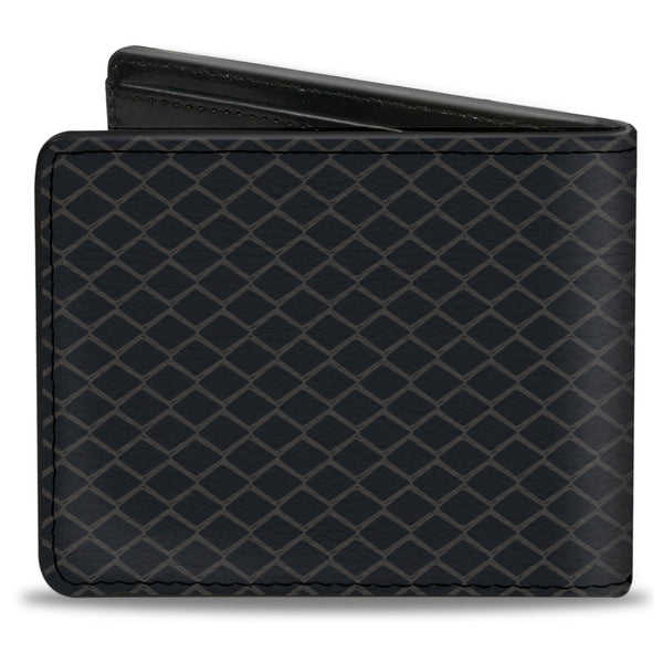 Buckle-Down Bi-Fold Wallet - Snake Black Mamba Black Gray