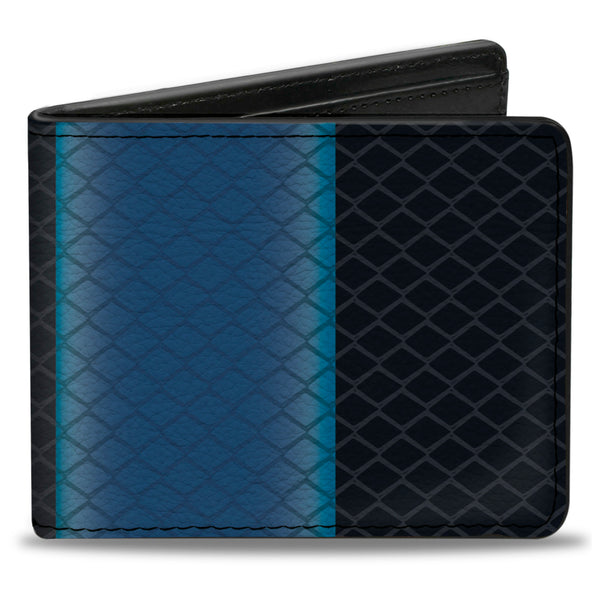 Buckle-Down Bi-Fold Wallet - Snake Blue Krait Black Blue Gray
