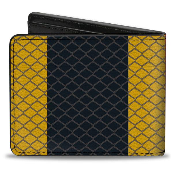 Buckle-Down Bi-Fold Wallet - Snake Coral Snake Yellow Red Black Gray