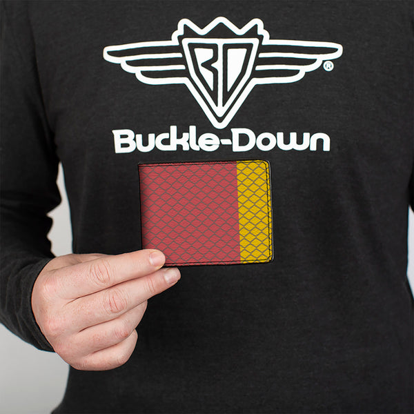 Buckle-Down Bi-Fold Wallet - Snake Coral Snake Yellow Red Black Gray