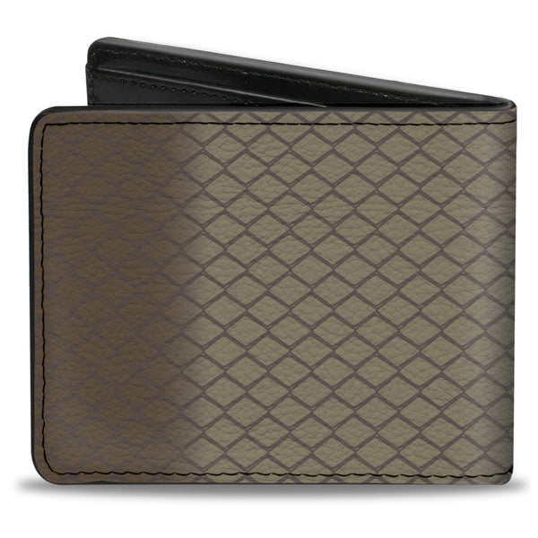 Buckle-Down Bi-Fold Wallet - Snake Tiger Snake Tans Gray