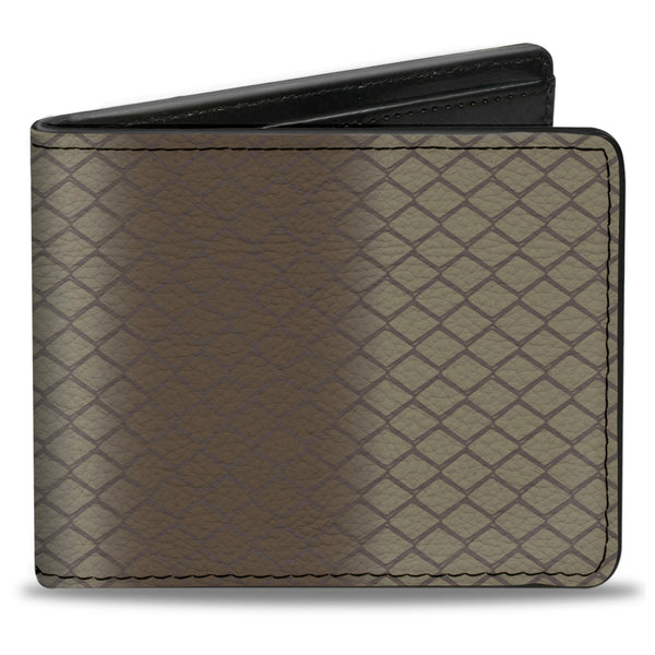 Buckle-Down Bi-Fold Wallet - Snake Tiger Snake Tans Gray