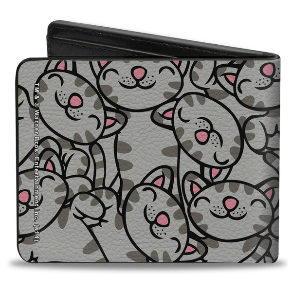 Buckle-Down Bi-Fold Wallet - Soft Kitty Poses Stacked