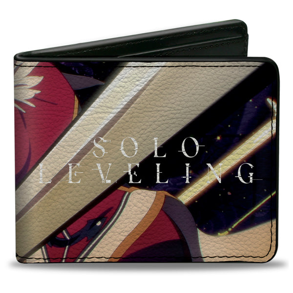Buckle-Down Bi-Fold Wallet - SOLO LEVELING Cha Hae-in Pose and Title Logo