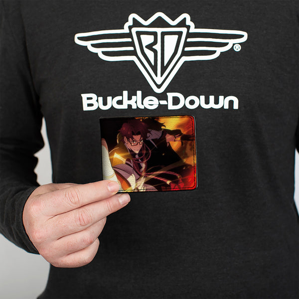 Buckle-Down Bi-Fold Wallet - SOLO LEVELING Choi Jong-in Pose And Title Logo