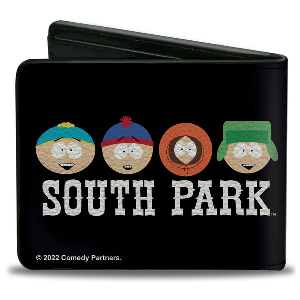 Buckle-Down Bi-Fold Wallet - SOUTH PARK Boys Faces And Title Black/White