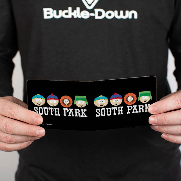 Buckle-Down Bi-Fold Wallet - SOUTH PARK Boys Faces And Title Black/White