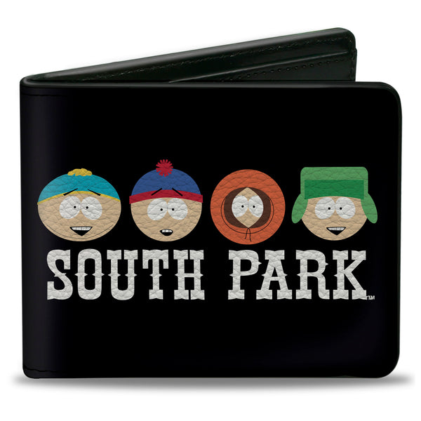 Buckle-Down Bi-Fold Wallet - SOUTH PARK Boys Faces and Title Black/White