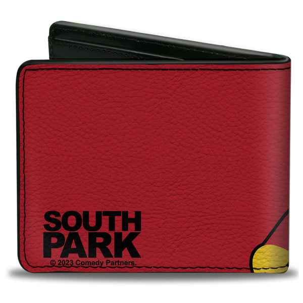 Buckle-Down Bi-Fold Wallet - South Park Cartman Face Character Close-Up Red