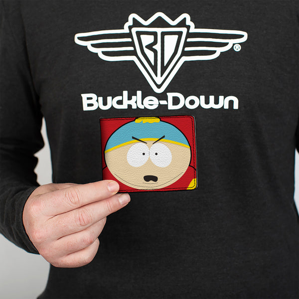Buckle-Down Bi-Fold Wallet - South Park Cartman Face Character Close-Up Red