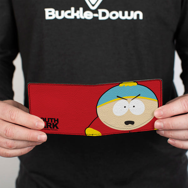 Buckle-Down Bi-Fold Wallet - South Park Cartman Face Character Close-Up Red