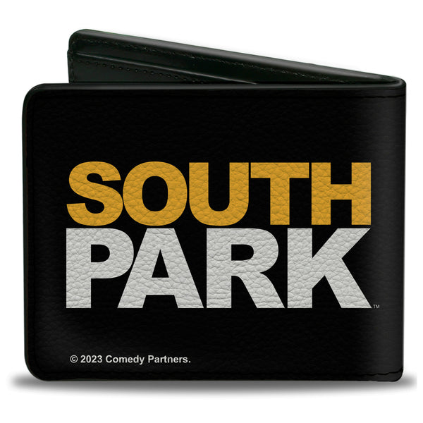 Buckle-Down Bi-Fold Wallet - South Park Cartman Mooning Pose And Logo Black