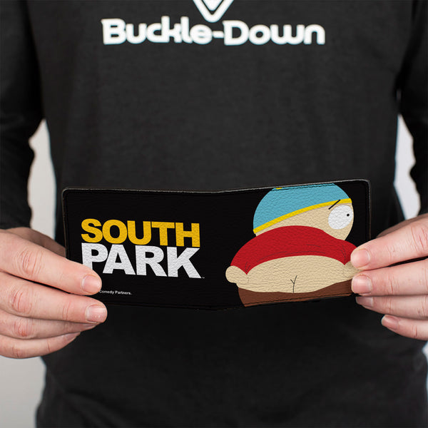 Buckle-Down Bi-Fold Wallet - South Park Cartman Mooning Pose And Logo Black