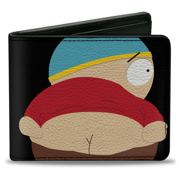 Buckle-Down Bi-Fold Wallet - South Park Cartman Mooning Pose and Logo Black
