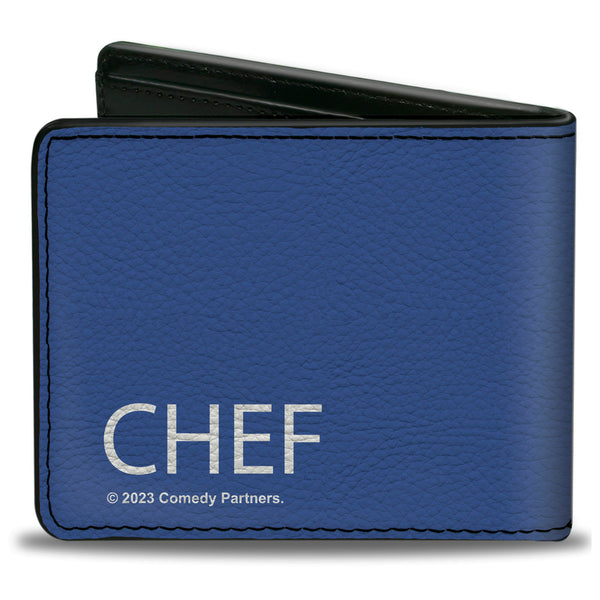 Buckle-Down Bi-Fold Wallet - South Park CHEF Pose And Text Blue