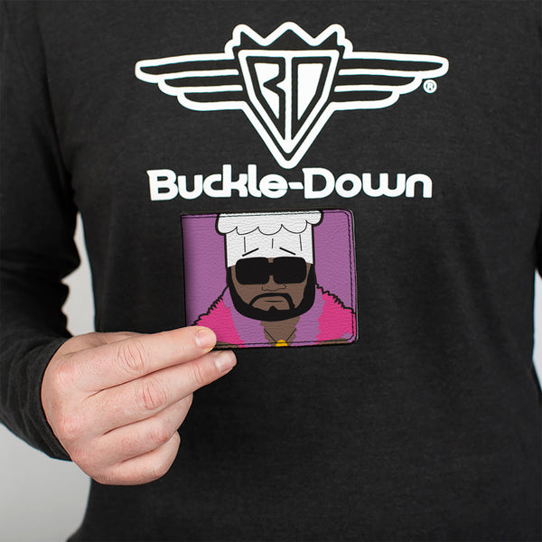 Buckle-Down Bi-Fold Wallet - South Park CHEF Pose And Text Purple