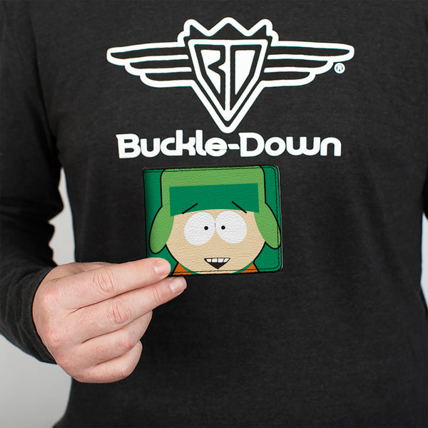 Buckle-Down Bi-Fold Wallet - South Park Kyle Face Character Close-Up Green