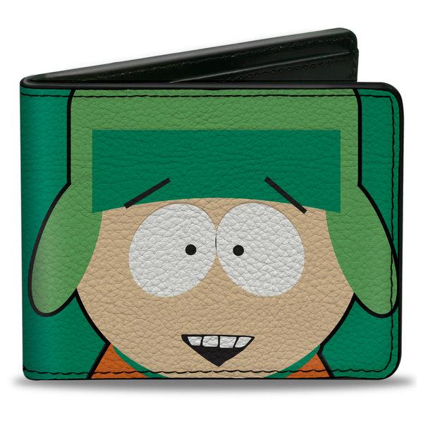 Buckle-Down Bi-Fold Wallet - South Park Kyle Face Character Close-Up Green