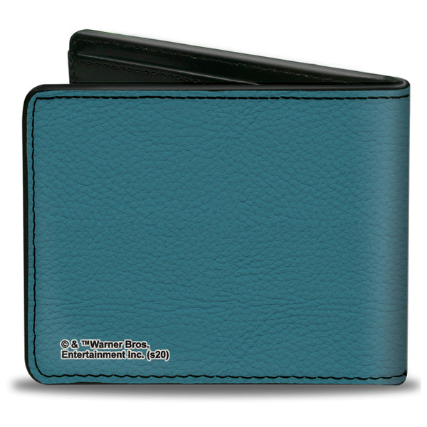Buckle-Down Bi-Fold Wallet - Space Jam 2 TUNE SQUAD Logo Turquoise Oranges Blue