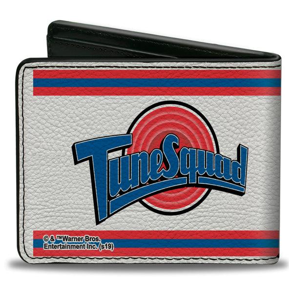 Buckle-Down Bi-Fold Wallet - Space Jam TUNE SQUAD Logo Stripe White Red Blue