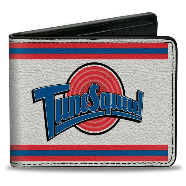Buckle-Down Bi-Fold Wallet - Space Jam TUNE SQUAD Logo Stripe White Red Blue