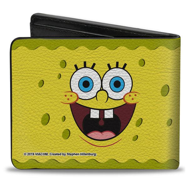 Buckle-Down Bi-Fold Wallet - SpongeBob 2-Expressions Yellows