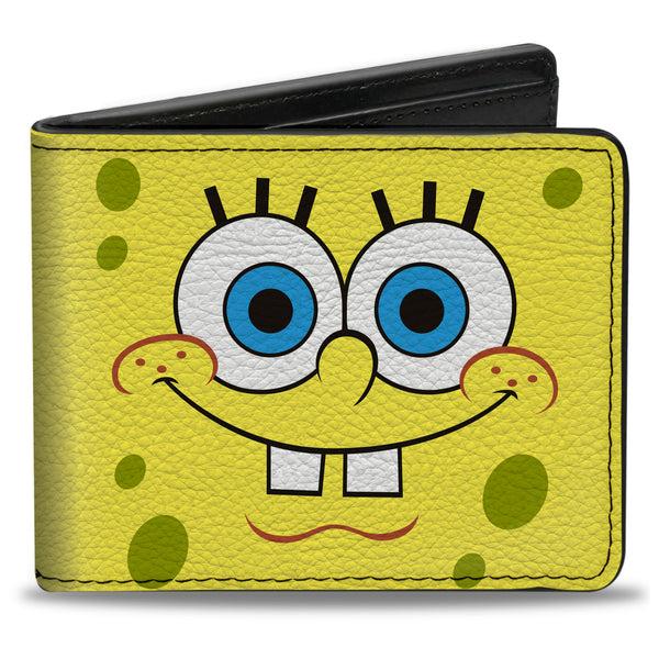 Buckle-Down Bi-Fold Wallet - SpongeBob Face CLOSE-UP Yellows