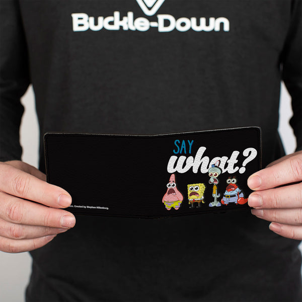 Buckle-Down Bi-Fold Wallet - SpongeBob Squarepants And Friends SAY WHAT? Group Pose