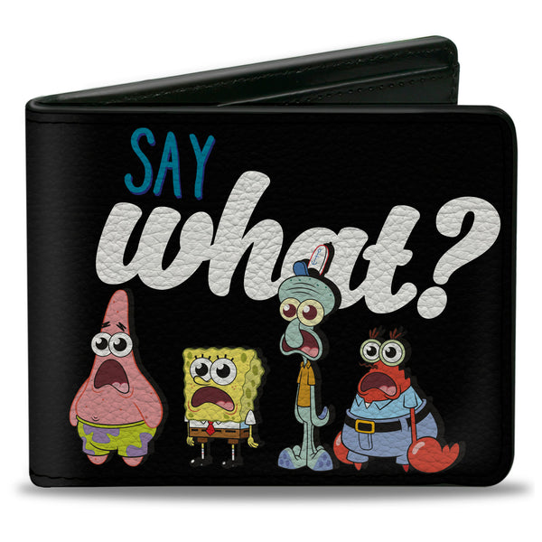 Buckle-Down Bi-Fold Wallet - SpongeBob Squarepants and Friends SAY WHAT? Group Pose