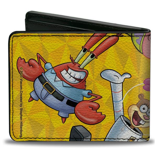 Buckle-Down Bi-Fold Wallet - SpongeBob SquarePants Characters Pose Toss Yellows