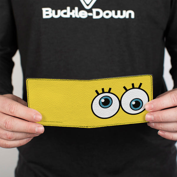 Buckle-Down Bi-Fold Wallet - SpongeBob SquarePants Eyes Close-Up Yellow