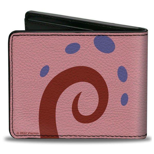 Buckle-Down Bi-Fold Wallet - SpongeBob SquarePants Gary The Snail Character Close-Up Pink