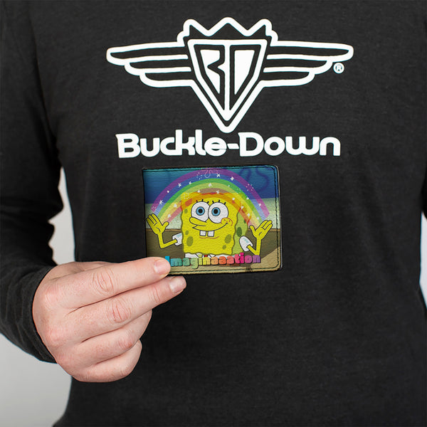 Buckle-Down Bi-Fold Wallet - SpongeBob SquarePants IMAGINAAATION Smiling Rainbow Pose
