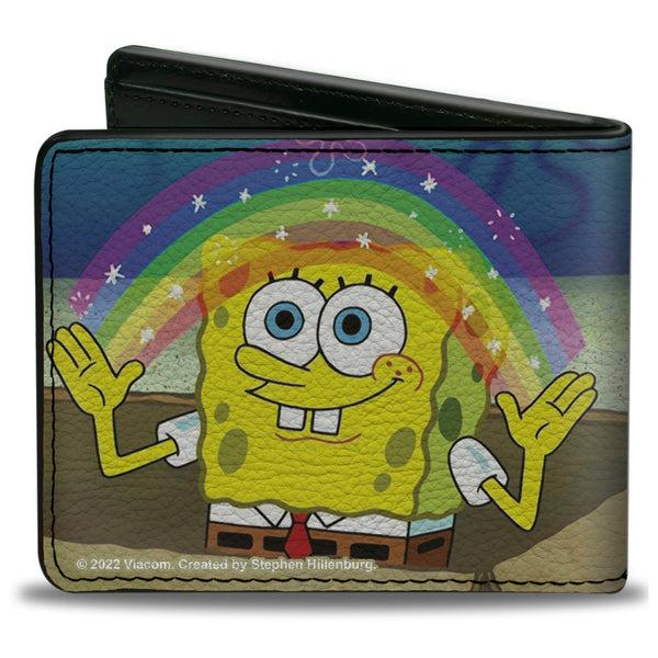 Buckle-Down Bi-Fold Wallet - SpongeBob SquarePants Imagination Smiling Rainbow Pose