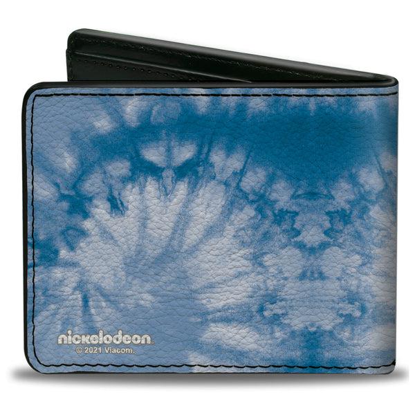 Buckle-Down Bi-Fold Wallet - SpongeBob SquarePants Imma Head Out Chair Pose Tie Dye Blues