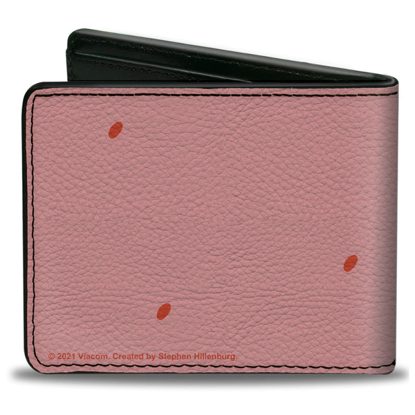Buckle-Down Bi-Fold Wallet - SpongeBob SquarePants Patrick Starfish Eyes CLOSE-UP Pink