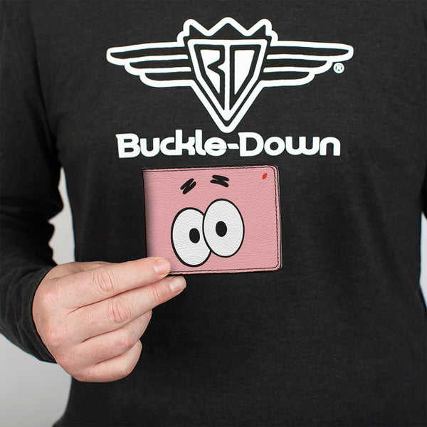 Buckle-Down Bi-Fold Wallet - SpongeBob SquarePants Patrick Starfish Eyes CLOSE-UP Pink