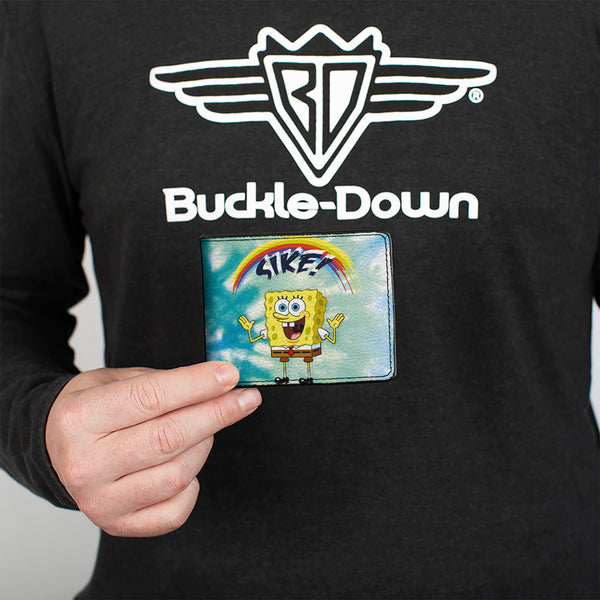 Buckle-Down Bi-Fold Wallet - SpongeBob SquarePants Rainbow SIKE Pose Blues