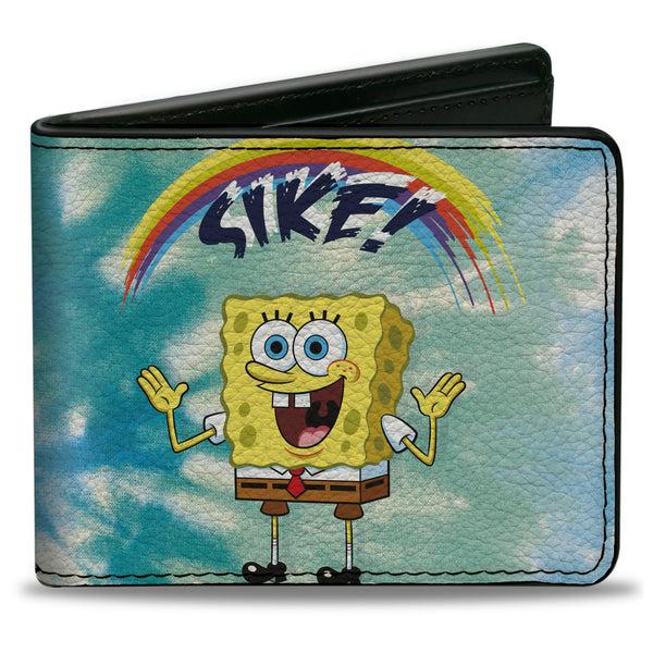 Buckle-Down Bi-Fold Wallet - SpongeBob SquarePants Rainbow SIKE Pose Blues