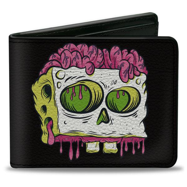Buckle-Down Bi-Fold Wallet - SpongeBob SquarePants SPONGEBOB Slime Text and Skull Black
