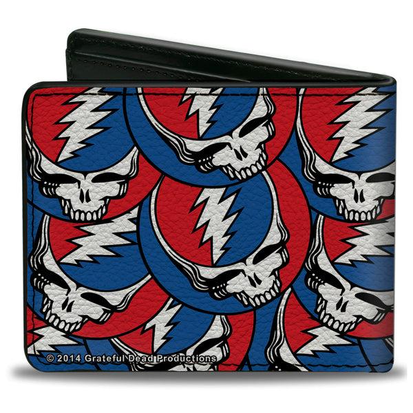 Buckle-Down Bi-Fold Wallet - Steal Your Face Stacked Red White Blue