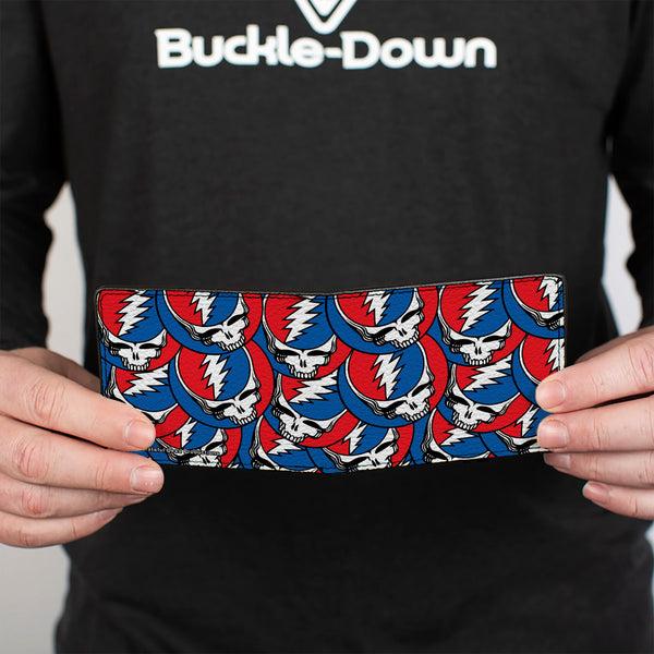 Buckle-Down Bi-Fold Wallet - Steal Your Face Stacked Red White Blue