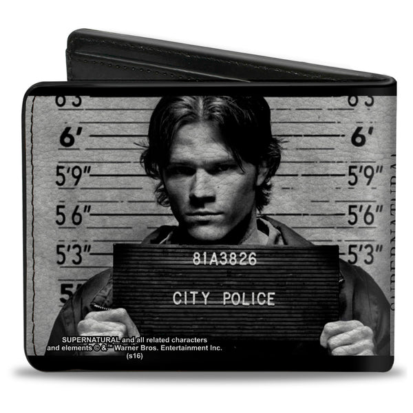 Buckle-Down Bi-Fold Wallet - Supernatural Dean + Sam Mug Shots Grays Black White