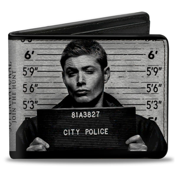 Buckle-Down Bi-Fold Wallet - Supernatural Dean + Sam Mug Shots Grays Black White