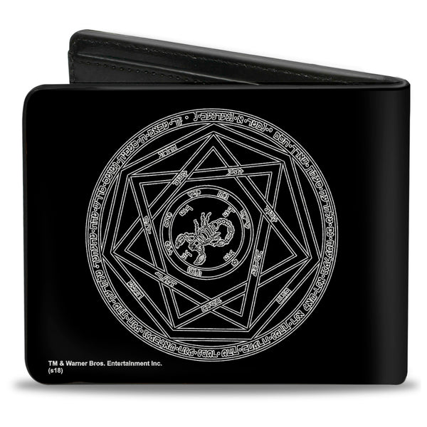 Buckle-Down Bi-Fold Wallet - Supernatural Devil's Trap Pentagram Black White