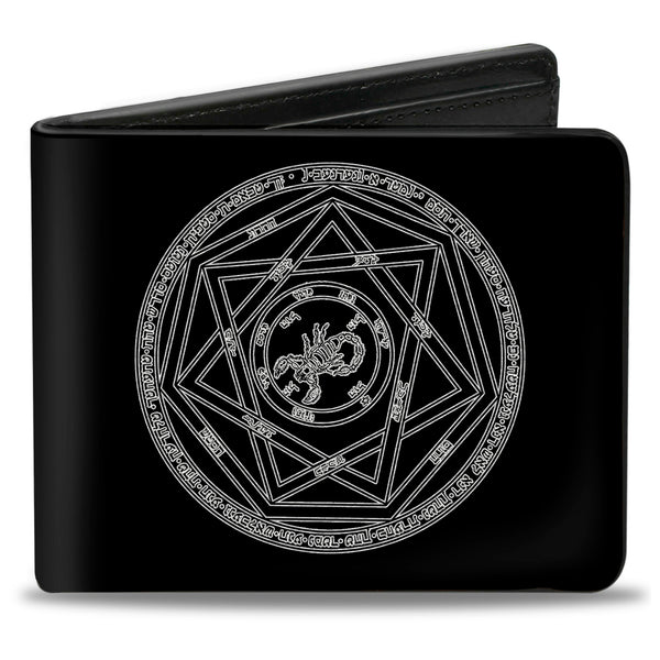 Buckle-Down Bi-Fold Wallet - Supernatural Devil's Trap Pentagram Black White