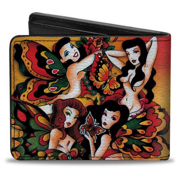 Buckle-Down Bi-Fold Wallet - Tattoo Johnny-Butterfly Girl