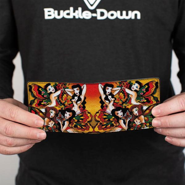 Buckle-Down Bi-Fold Wallet - Tattoo Johnny-Butterfly Girl