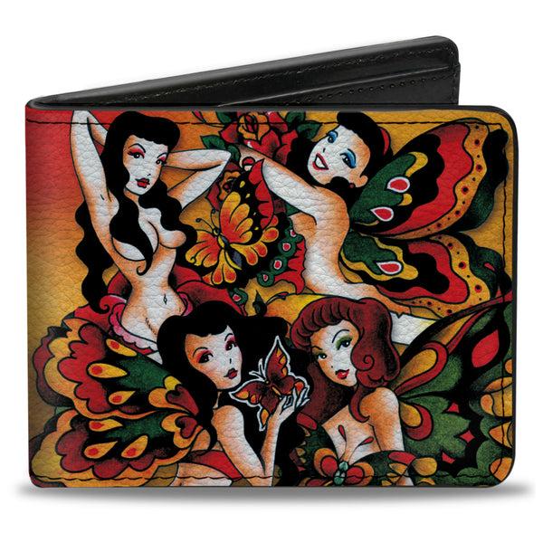Buckle-Down Bi-Fold Wallet - Tattoo Johnny-Butterfly Girl
